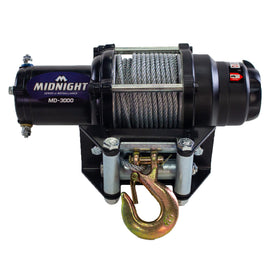 Viper Midnight  ATV / UTV Winch 3000lb Steel Cable - All Terrain Depot