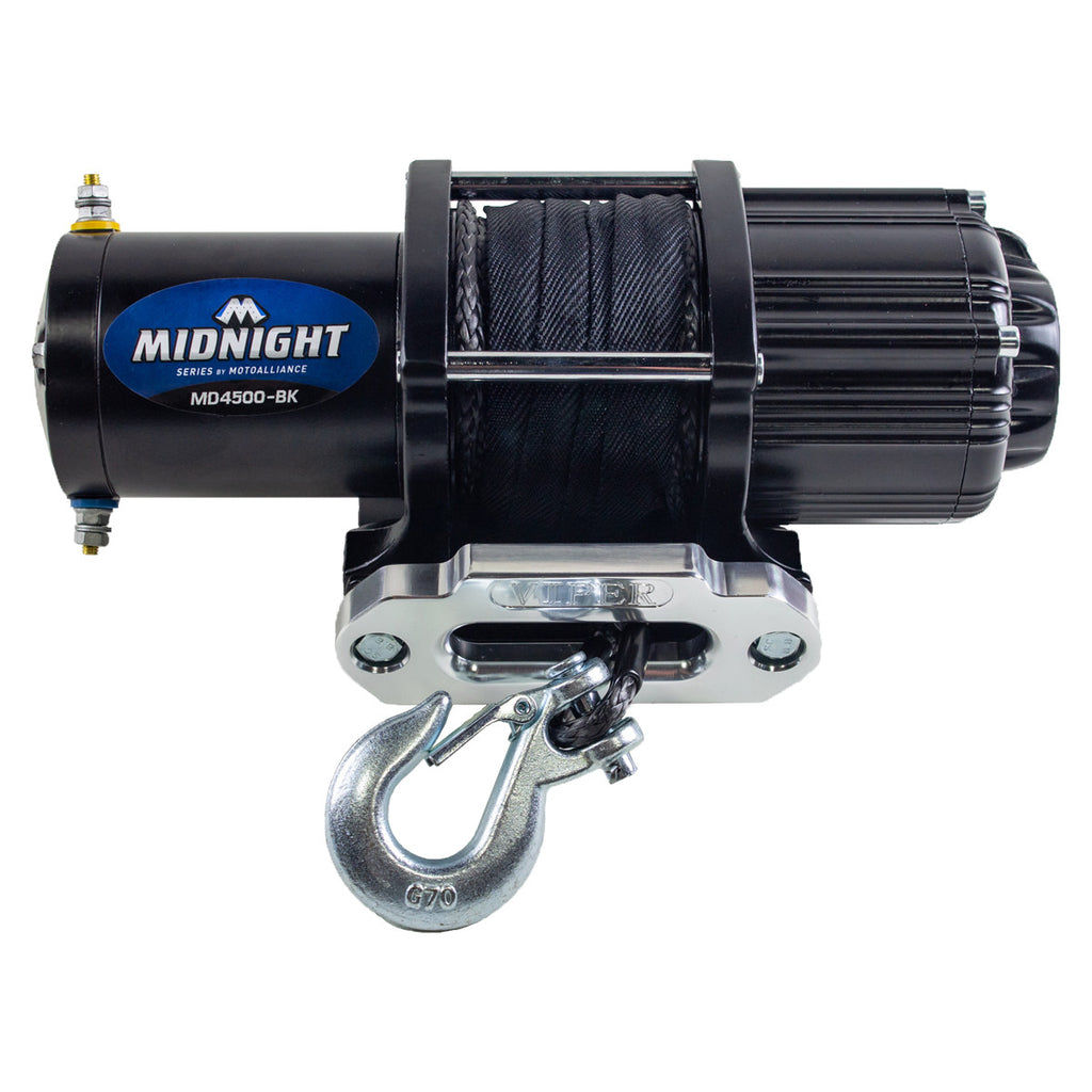 VIPER MIdnight 4500lb ATV/UTV Winch - 50ft BLACK Rope