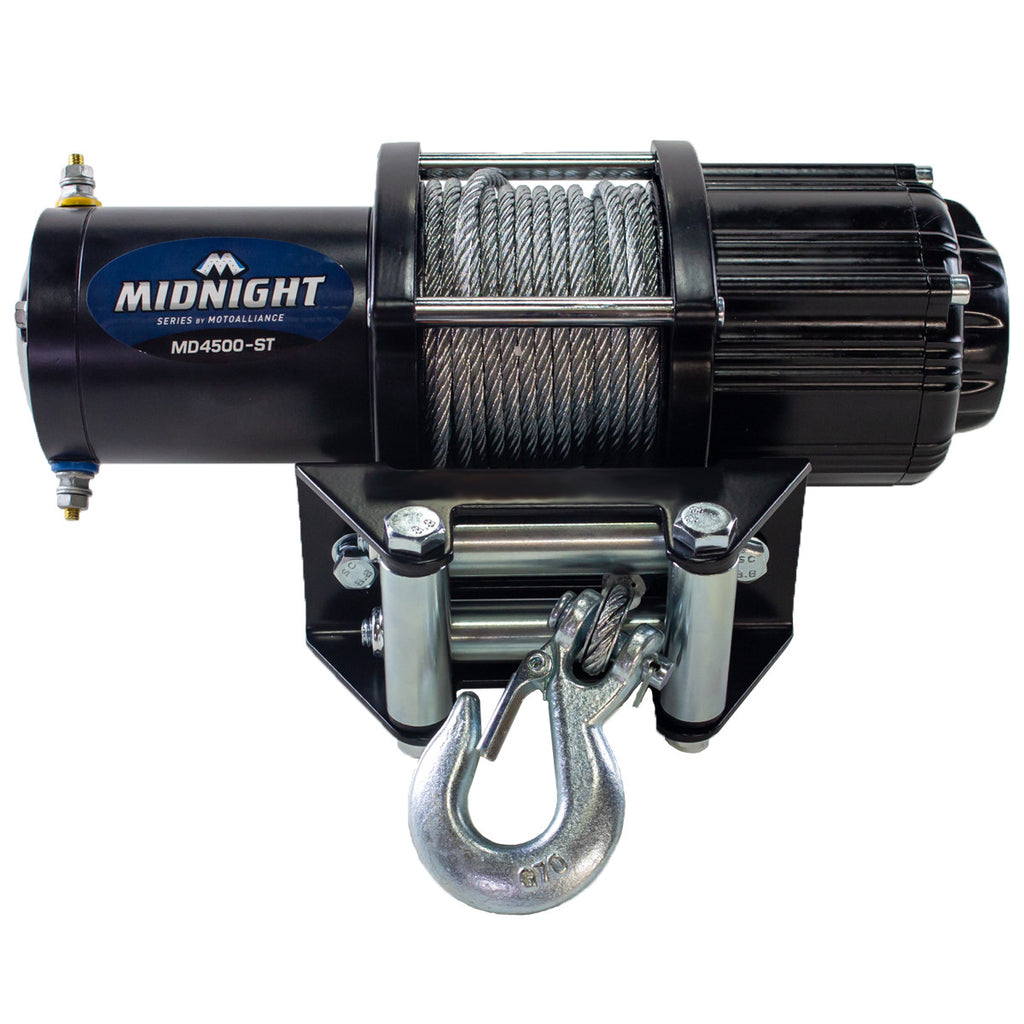 VIPER Midnight 4500lb ATV/UTV Winch - 50ft STEEL Cable