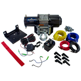 VIPER Midnight 4500lb ATV/UTV Winch - 50ft STEEL Cable