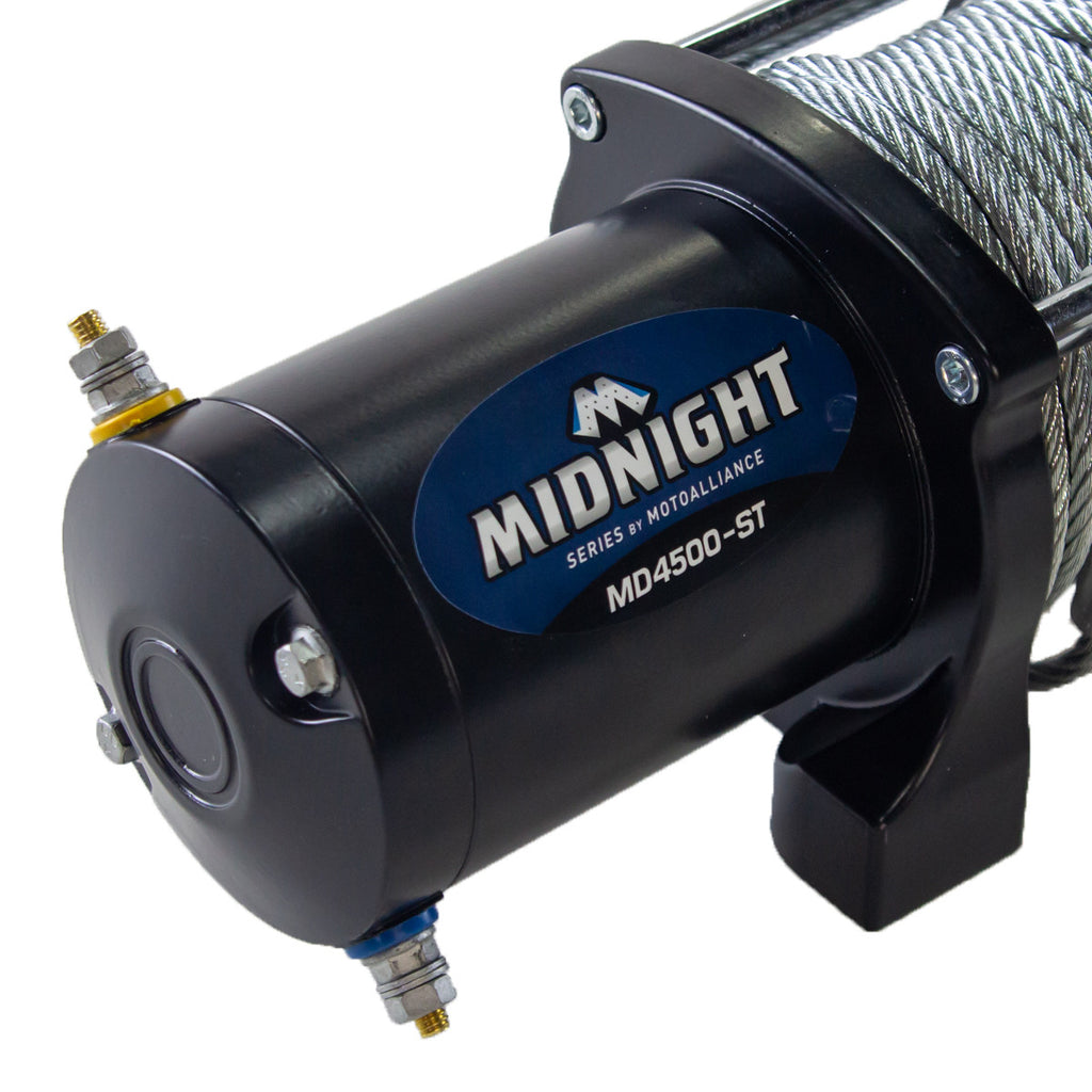 VIPER Midnight 4500lb ATV/UTV Winch - 50ft STEEL Cable