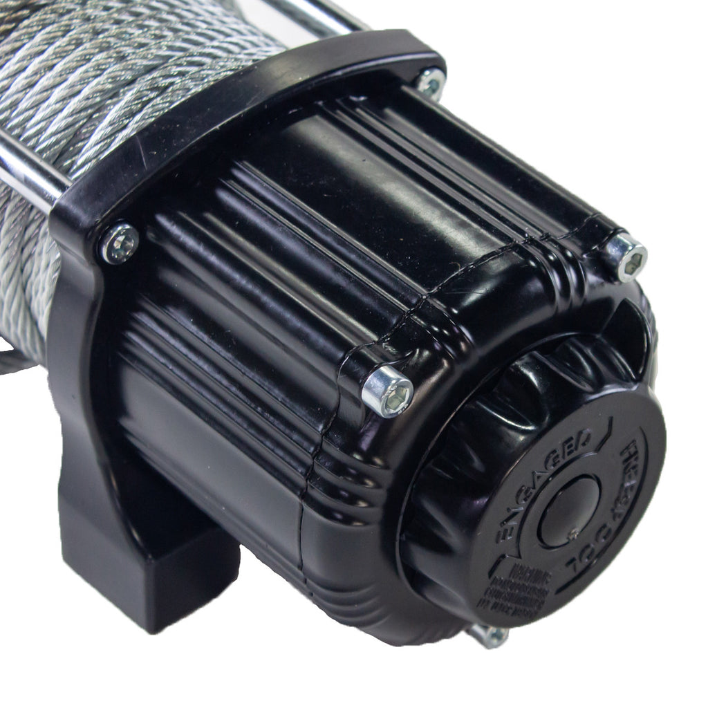 VIPER Midnight 4500lb ATV/UTV Winch - 50ft STEEL Cable
