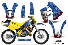 Load image into Gallery viewer, Dirt Bike Graphics Kit Decal Sticker Wrap For Suzuki RMX250 1989-1998 BONES BLUE-atv motorcycle utv parts accessories gear helmets jackets gloves pantsAll Terrain Depot