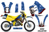 Dirt Bike Graphics Kit Decal Sticker Wrap For Suzuki RMX250 1989-1998 BONES BLUE