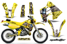 Load image into Gallery viewer, Dirt Bike Graphics Kit Decal Sticker Wrap For Suzuki RMX250 1989-1998 HATTER SILVER YELLOW-atv motorcycle utv parts accessories gear helmets jackets gloves pantsAll Terrain Depot