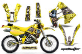 Dirt Bike Graphics Kit Decal Sticker Wrap For Suzuki RMX250 1989-1998 HATTER SILVER YELLOW