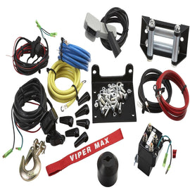 VIPER Max 4000lb Winch - 50ft STEEL Cable-atv motorcycle utv parts accessories gear helmets jackets gloves pantsAll Terrain Depot