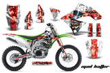 Dirt Bike Decal Graphics Kit Sticker Wrap For Kawasaki KXF450 2009-2011 HATTER WHITE RED