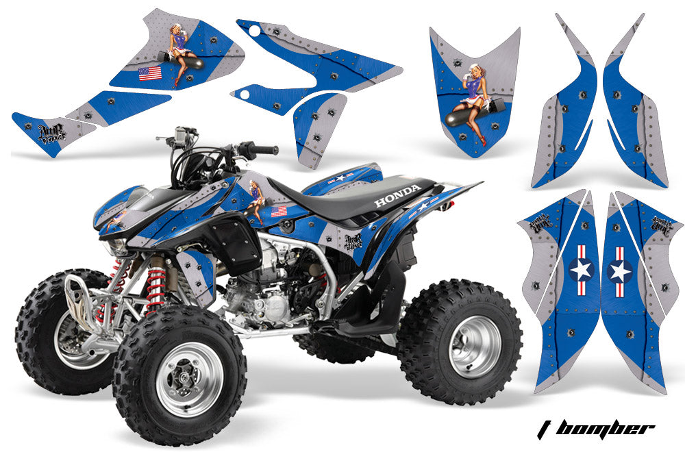 ATV Graphics Kit Quad Decal Sticker Wrap For Honda TRX450R TRX450ER TBOMBER BLUE-atv motorcycle utv parts accessories gear helmets jackets gloves pantsAll Terrain Depot
