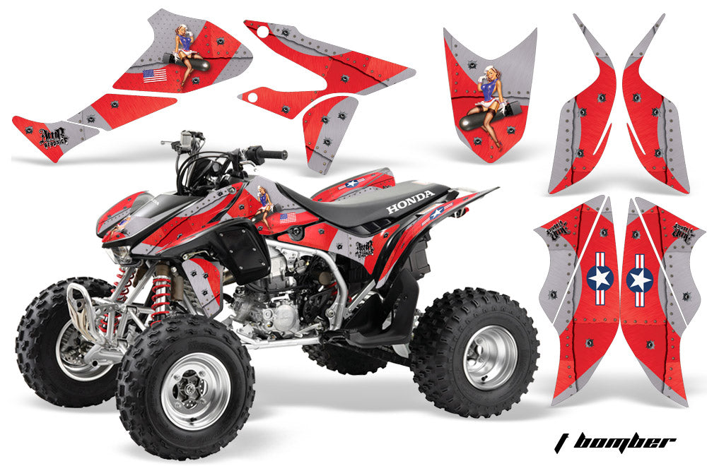 ATV Graphics Kit Quad Decal Sticker Wrap For Honda TRX450R TRX450ER TBOMBER RED-atv motorcycle utv parts accessories gear helmets jackets gloves pantsAll Terrain Depot