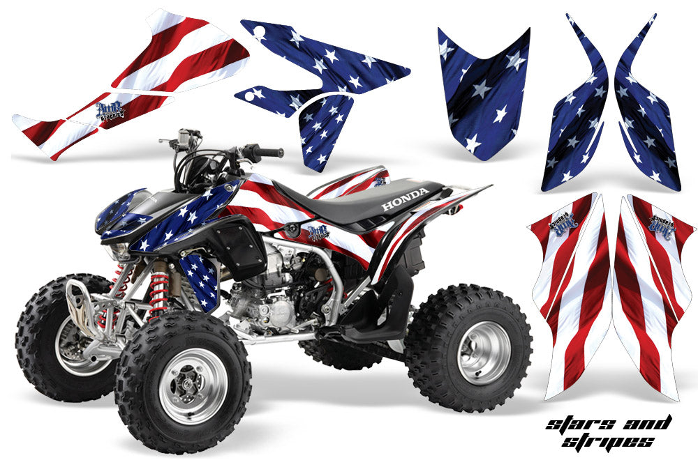 ATV Graphics Kit Quad Decal Sticker Wrap For Honda TRX450R TRX450ER USA FLAG-atv motorcycle utv parts accessories gear helmets jackets gloves pantsAll Terrain Depot