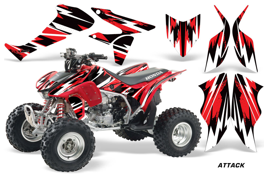 ATV Graphics Kit Quad Decal Sticker Wrap For Honda TRX450R TRX450ER ATTACK RED-atv motorcycle utv parts accessories gear helmets jackets gloves pantsAll Terrain Depot