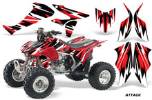 Load image into Gallery viewer, ATV Graphics Kit Quad Decal Sticker Wrap For Honda TRX450R TRX450ER ATTACK RED-atv motorcycle utv parts accessories gear helmets jackets gloves pantsAll Terrain Depot