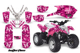 ATV Graphics Kit Quad Decal Sticker Wrap For Polaris Outlaw 50 2008-2018 BUTTERFLIES WHITE PINK