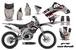 Dirt Bike Decal Graphics Kit Sticker Wrap For Kawasaki KXF450 2009-2011 WARHAWK BLACK-atv motorcycle utv parts accessories gear helmets jackets gloves pantsAll Terrain Depot