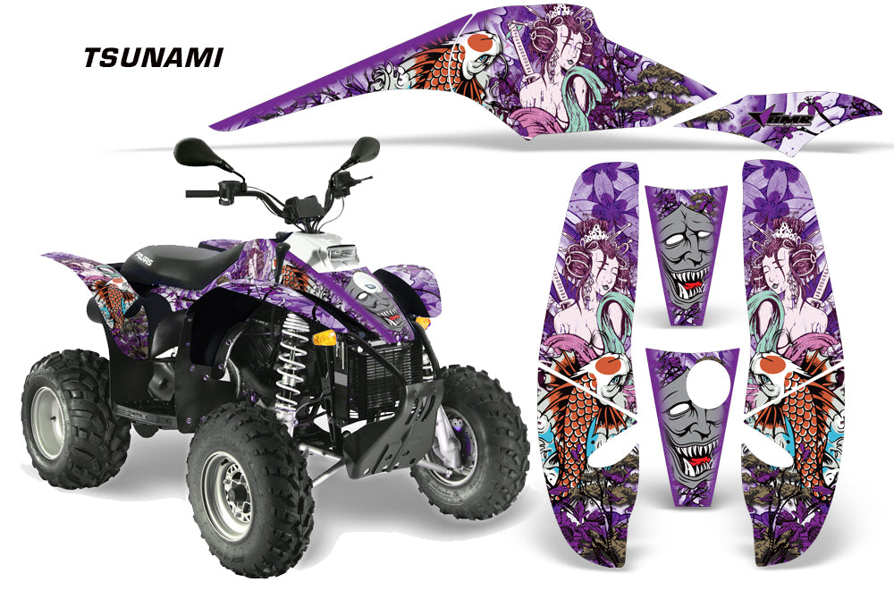 ATV Graphics Kit Decal Wrap For Polaris Sportsman 500 Trailblazer 350 1985-2009 TSUNAMI PURPLE-atv motorcycle utv parts accessories gear helmets jackets gloves pantsAll Terrain Depot