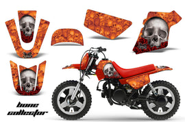 Dirt Bike Graphics Kit MX Decal Wrap For Yamaha PW50 PW 50 1990-2019 BONES ORANGE-atv motorcycle utv parts accessories gear helmets jackets gloves pantsAll Terrain Depot