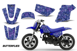 Dirt Bike Graphics Kit MX Decal Wrap For Yamaha PW50 PW 50 1990-2019 BUTTERFLIES PINK BLUE-atv motorcycle utv parts accessories gear helmets jackets gloves pantsAll Terrain Depot