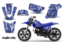 Load image into Gallery viewer, Dirt Bike Graphics Kit MX Decal Wrap For Yamaha PW50 PW 50 1990-2019 BUTTERFLIES WHITE BLUE-atv motorcycle utv parts accessories gear helmets jackets gloves pantsAll Terrain Depot