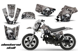 Dirt Bike Graphics Kit MX Decal Wrap For Yamaha PW50 PW 50 1990-2019 CHECKERED BLACK SILVER
