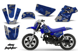Dirt Bike Graphics Kit MX Decal Wrap For Yamaha PW50 PW 50 1990-2019 DOG FIGHT BLUE