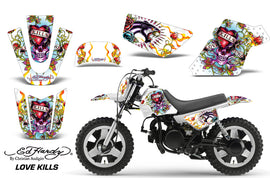 Dirt Bike Graphics Kit MX Decal Wrap For Yamaha PW50 PW 50 1990-2019 EDHLK WHITE-atv motorcycle utv parts accessories gear helmets jackets gloves pantsAll Terrain Depot
