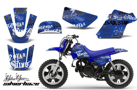 Dirt Bike Graphics Kit MX Decal Wrap For Yamaha PW50 PW 50 1990-2019 SSSH WHITE BLUE-atv motorcycle utv parts accessories gear helmets jackets gloves pantsAll Terrain Depot