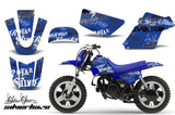 Dirt Bike Graphics Kit MX Decal Wrap For Yamaha PW50 PW 50 1990-2019 SSSH WHITE BLUE