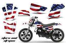 Load image into Gallery viewer, Dirt Bike Graphics Kit MX Decal Wrap For Yamaha PW50 PW 50 1990-2019 USA FLAG-atv motorcycle utv parts accessories gear helmets jackets gloves pantsAll Terrain Depot