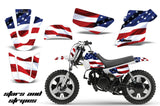 Dirt Bike Graphics Kit MX Decal Wrap For Yamaha PW50 PW 50 1990-2019 USA FLAG