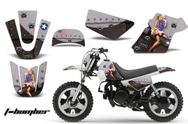 Dirt Bike Graphics Kit MX Decal Wrap For Yamaha PW50 PW 50 1990-2019 TBOMBER BLACK-atv motorcycle utv parts accessories gear helmets jackets gloves pantsAll Terrain Depot