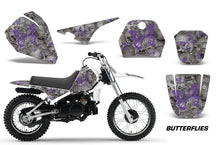 Load image into Gallery viewer, Dirt Bike Decal Graphic Kit Sticker Wrap For Yamaha PW80 PW 80 1996-2006 BUTTERFLIES PURPLE SILVER-atv motorcycle utv parts accessories gear helmets jackets gloves pantsAll Terrain Depot