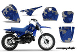 Dirt Bike Decal Graphic Kit Sticker Wrap For Yamaha PW80 PW 80 1996-2006 CAMOPLATE BLUE