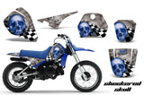 Dirt Bike Decal Graphic Kit Sticker Wrap For Yamaha PW80 PW 80 1996-2006 CHECKERED BLUE