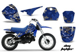 Dirt Bike Decal Graphic Kit Sticker Wrap For Yamaha PW80 PW 80 1996-2006 DOG FIGHT BLUE