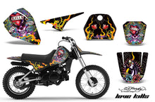 Load image into Gallery viewer, Dirt Bike Decal Graphic Kit Sticker Wrap For Yamaha PW80 PW 80 1996-2006 EDHLK BLACK-atv motorcycle utv parts accessories gear helmets jackets gloves pantsAll Terrain Depot