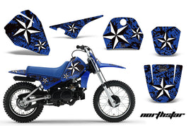 Dirt Bike Decal Graphic Kit Sticker Wrap For Yamaha PW80 PW 80 1996-2006 NORTHSTAR BLUE-atv motorcycle utv parts accessories gear helmets jackets gloves pantsAll Terrain Depot