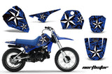 Dirt Bike Decal Graphic Kit Sticker Wrap For Yamaha PW80 PW 80 1996-2006 NORTHSTAR BLUE