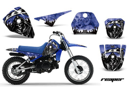 Dirt Bike Decal Graphic Kit Sticker Wrap For Yamaha PW80 PW 80 1996-2006 REAPER BLUE-atv motorcycle utv parts accessories gear helmets jackets gloves pantsAll Terrain Depot