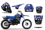 Dirt Bike Decal Graphic Kit Sticker Wrap For Yamaha PW80 PW 80 1996-2006 REAPER BLUE