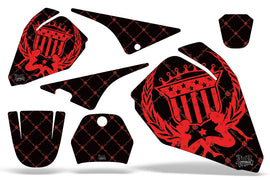Dirt Bike Decal Graphic Kit Sticker Wrap For Yamaha PW80 PW 80 1996-2006 RELOADED RED BLACK-atv motorcycle utv parts accessories gear helmets jackets gloves pantsAll Terrain Depot