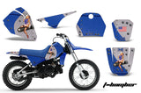 Dirt Bike Decal Graphic Kit Sticker Wrap For Yamaha PW80 PW 80 1996-2006 TBOMBER BLUE