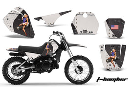 Dirt Bike Decal Graphic Kit Sticker Wrap For Yamaha PW80 PW 80 1996-2006 TBOMBER BLACK-atv motorcycle utv parts accessories gear helmets jackets gloves pantsAll Terrain Depot