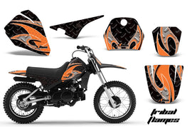 Dirt Bike Decal Graphic Kit Sticker Wrap For Yamaha PW80 PW 80 1996-2006 TRIBAL ORANGE BLACK-atv motorcycle utv parts accessories gear helmets jackets gloves pantsAll Terrain Depot