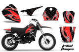Dirt Bike Decal Graphic Kit Sticker Wrap For Yamaha PW80 PW 80 1996-2006 TRIBAL RED BLACK