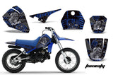 Dirt Bike Decal Graphic Kit Sticker Wrap For Yamaha PW80 PW 80 1996-2006 TOXIC BLUE BLACK