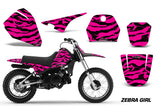 Dirt Bike Decal Graphic Kit Sticker Wrap For Yamaha PW80 PW 80 1996-2006 ZEBRA PINK BLACK