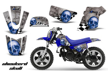Load image into Gallery viewer, Dirt Bike Graphics Kit MX Decal Wrap For Yamaha PW50 PW 50 1990-2019 CHECKERED BLUE SILVER-atv motorcycle utv parts accessories gear helmets jackets gloves pantsAll Terrain Depot