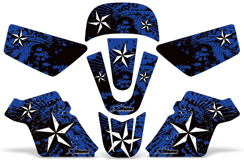 Dirt Bike Graphics Kit MX Decal Wrap For Yamaha PW50 PW 50 1990-2019 NORTHSTAR BLUE-atv motorcycle utv parts accessories gear helmets jackets gloves pantsAll Terrain Depot