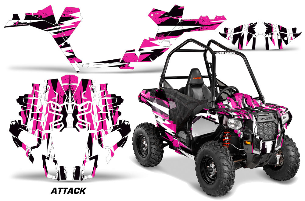 Graphics Kit ATV Decal Wrap For Polaris Sportsman ACE 325 570 2014-2016 ATTACK PINK-atv motorcycle utv parts accessories gear helmets jackets gloves pantsAll Terrain Depot